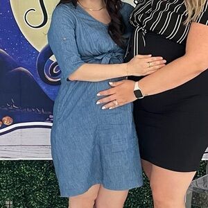 Isabel Maternity Denim Dress